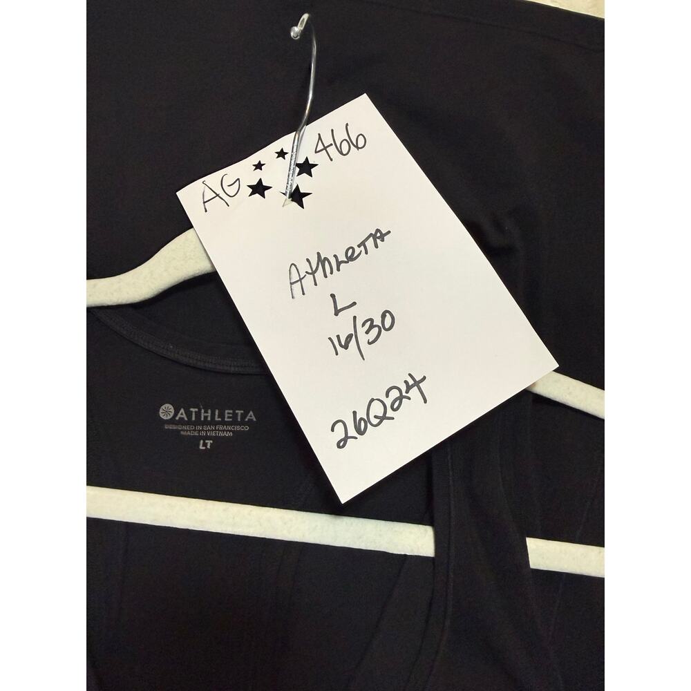 Athleta Tank Womens LT Black RacerBack - Picture 3 of 6
